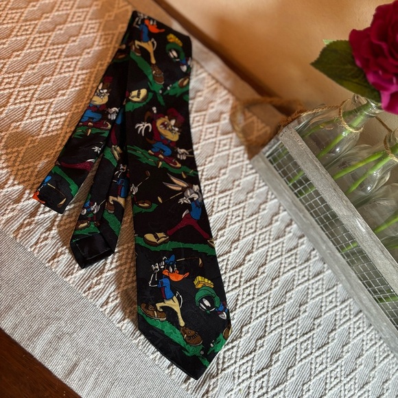 Looney Tunes Mania Tie Golf Theme 1994 Vintage Bugs, Daffy, Marvin, Tasmania… - Picture 3 of 6